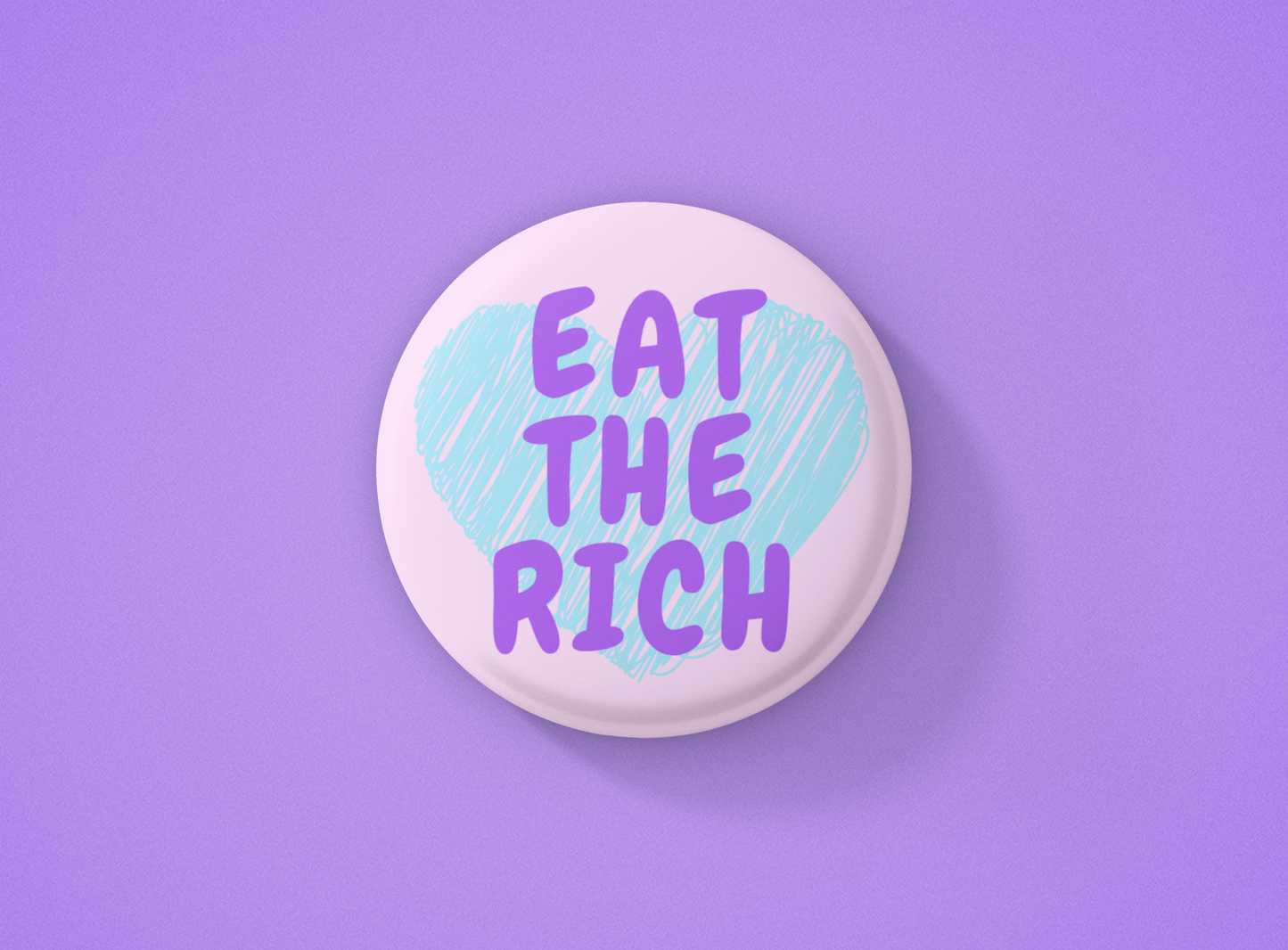 Eat the rich anarchist button