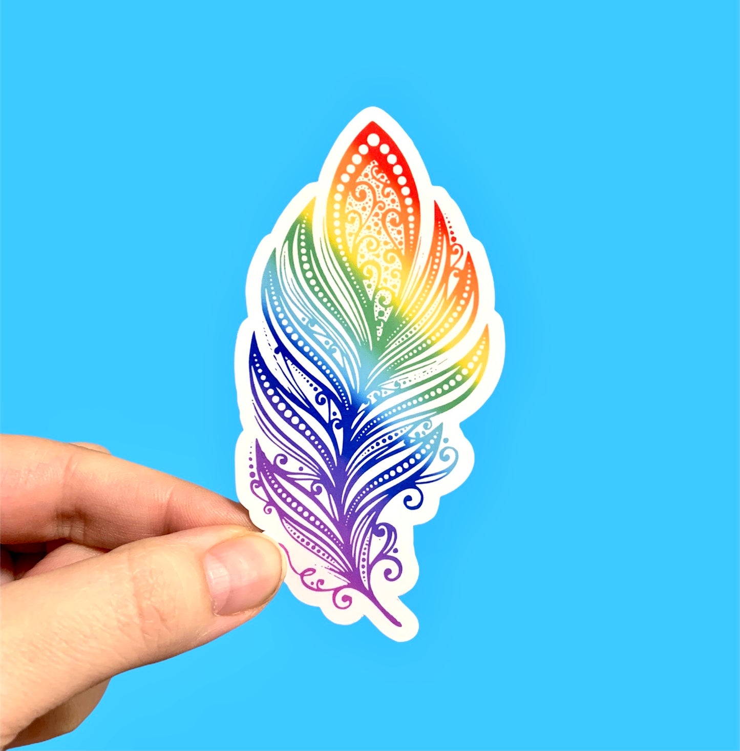 Rainbow feather